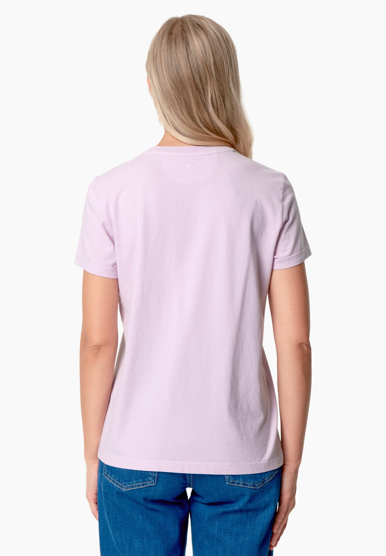 Women's Basic Round Neck T-Shirt Lilac Purple