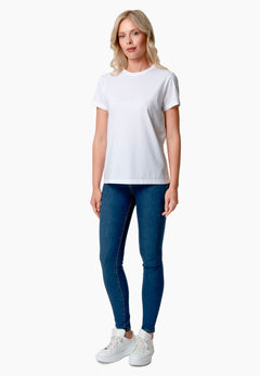 Women's Basic Round Neck T-Shirt White
