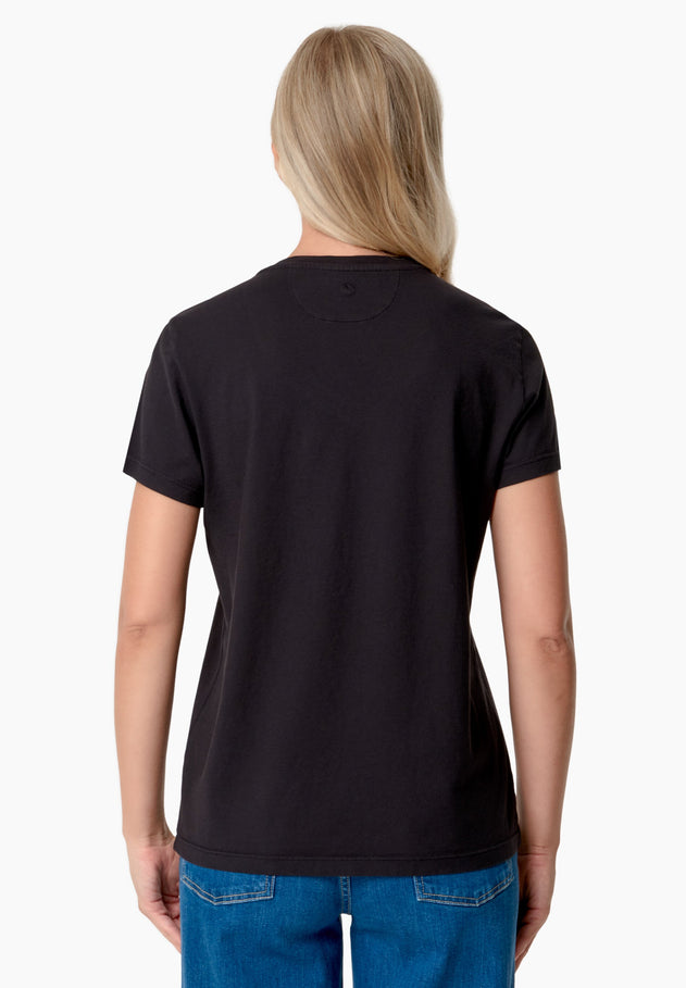 Tessa V-hals T-shirt Zwart