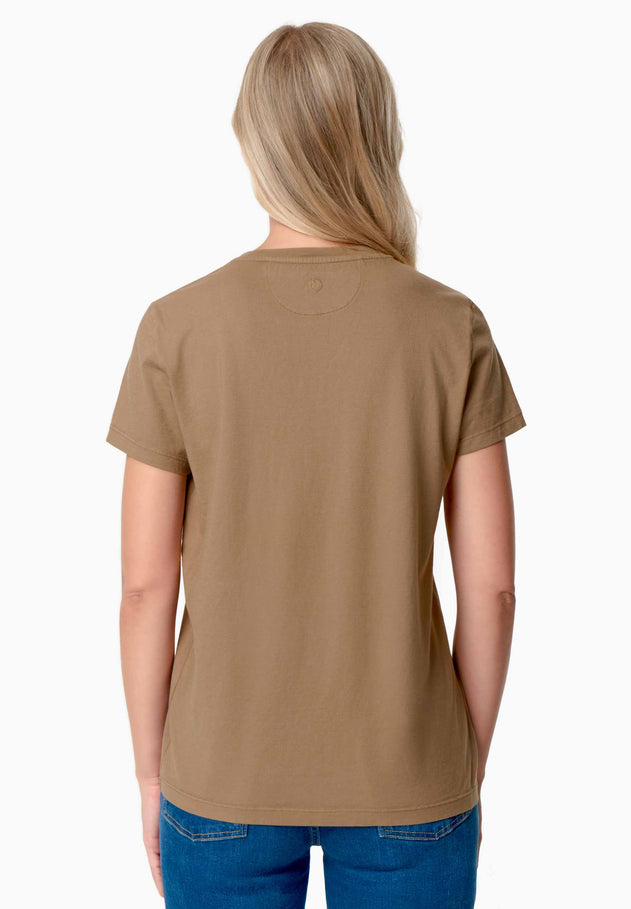 Tessa V-hals T-shirt Gravel Brown
