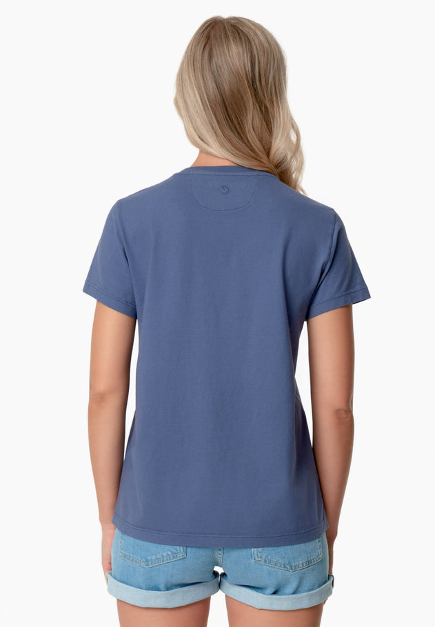 Tessa V-hals T-shirt Honest Indigo