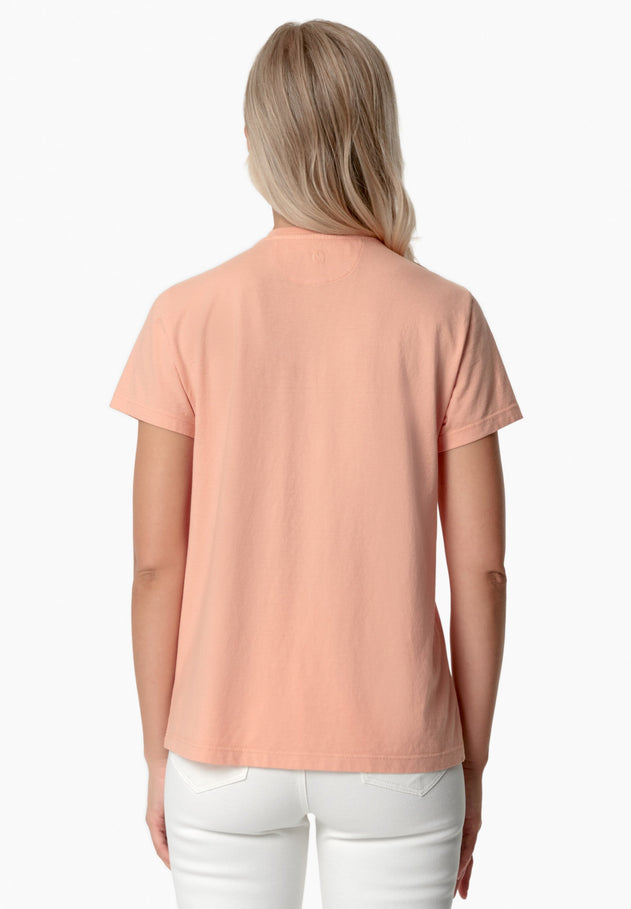 Tessa V-hals T-shirt Peach
