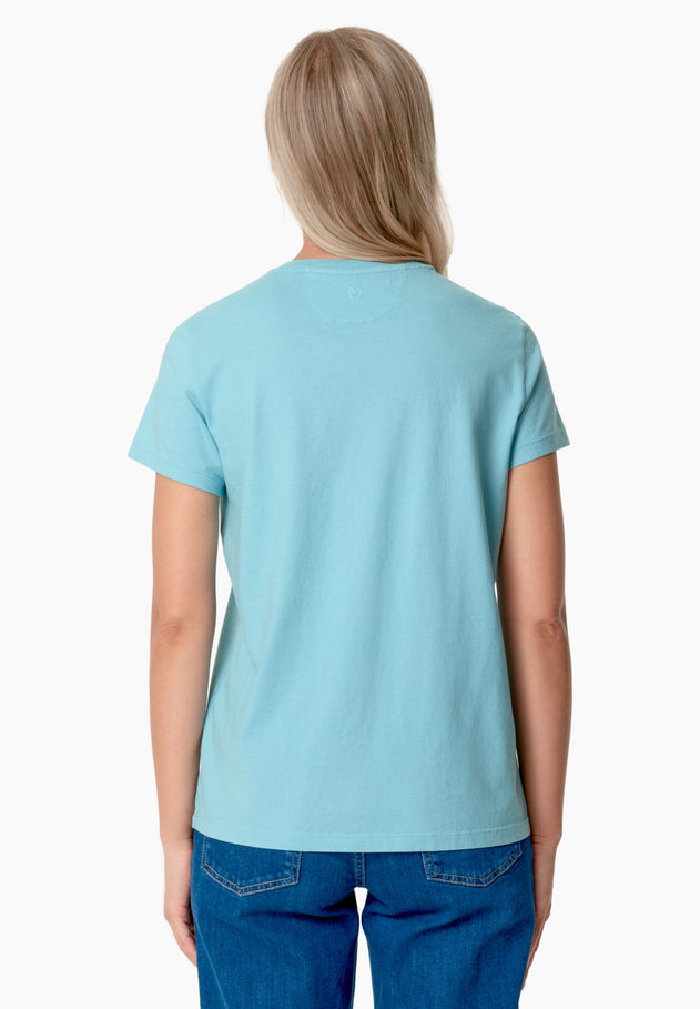 Tessa V-hals T-shirt Retro Blue