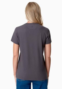 Tessa V-hals T-shirt Shadow Grey