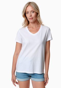 Tessa V-hals T-shirt Wit