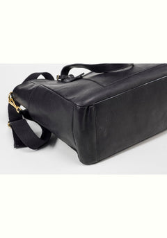 Leather Tote Fifth Avenue Collection Black