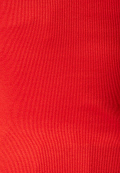 Tillda Geribbeld T-shirt Hot Red