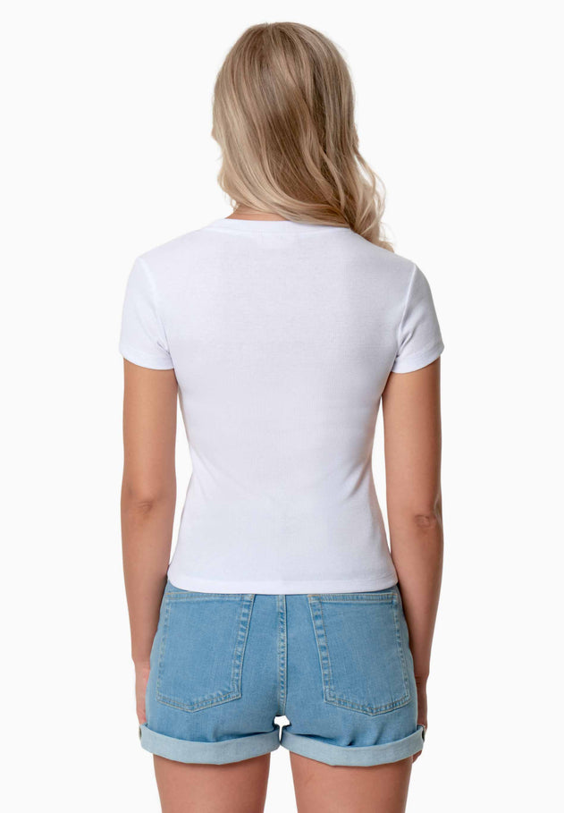 Tillda Ribbed T-Shirt White