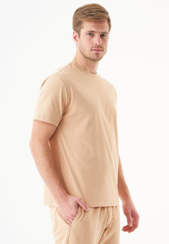 Tillo Unisex Basic Organic Cotton T-Shirt Beige