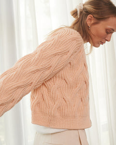 Nemunas Merino Wool Cardigan Light Pink