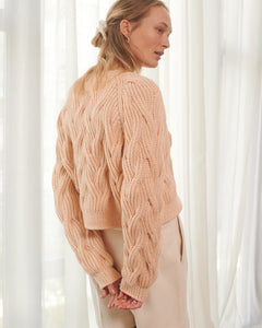 Nemunas Merino Wool Cardigan Light Pink