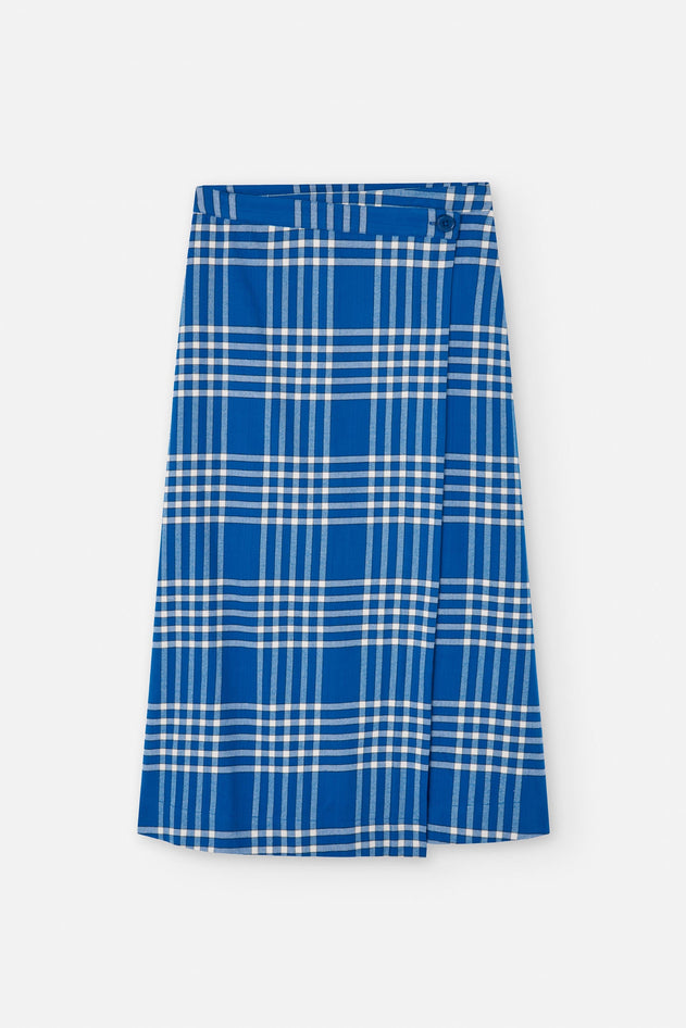 Tomir Skirt Flannel Check Blue