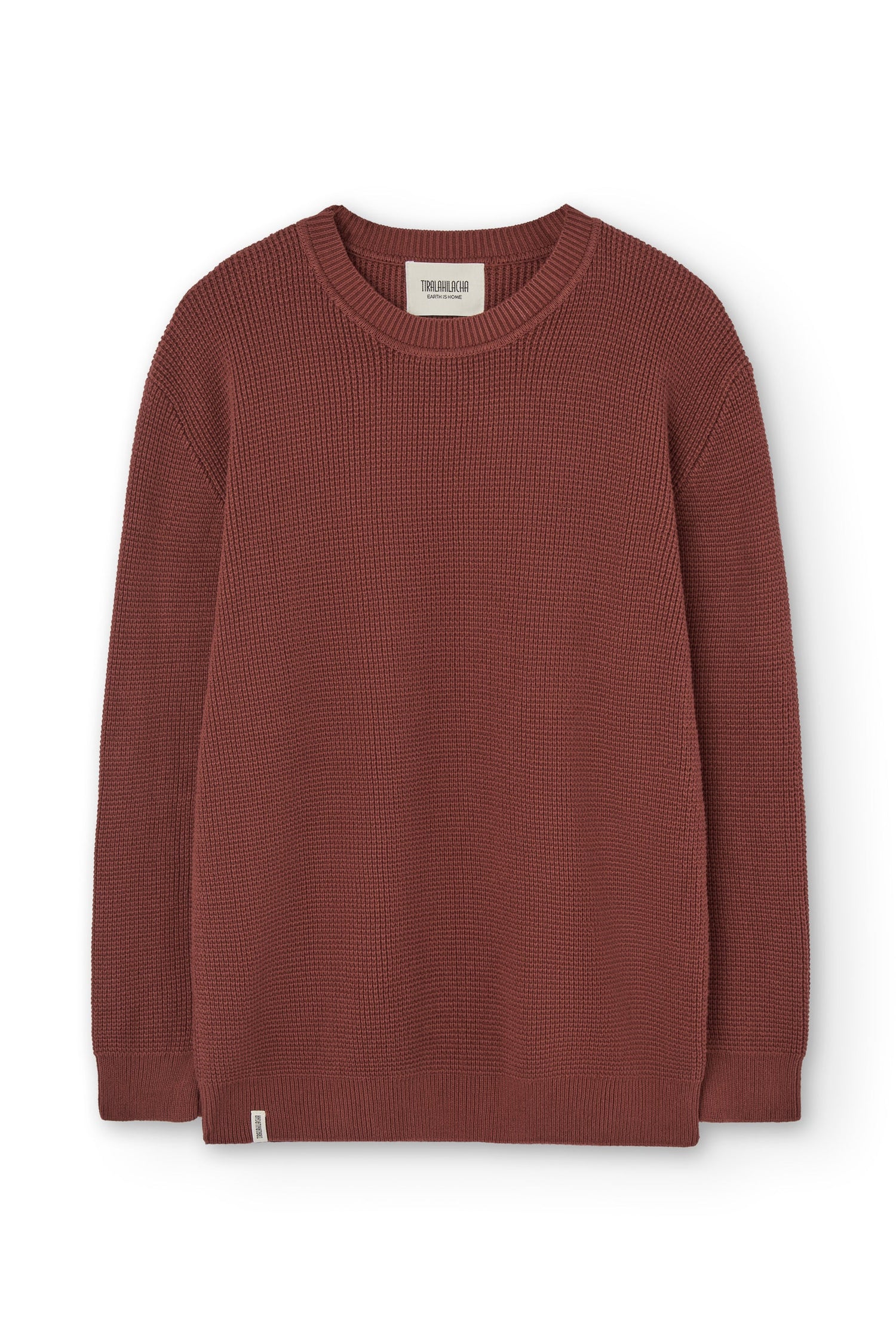 Men's Tam Organic Cotton Sweater Maroon Currant