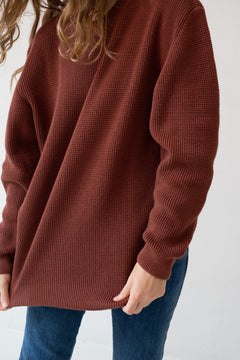 Tam Unisex Organic Cotton Sweater Garnet Rosella