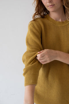 Tam Unisex Organic Cotton Sweater Mustard