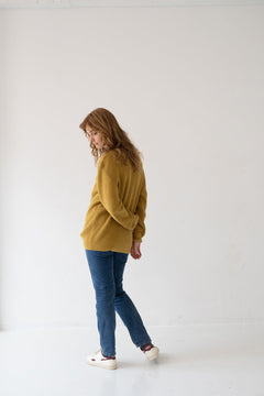 Tam Unisex Organic Cotton Sweater Mustard