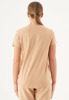 Tuba V-hals T-shirt Beige
