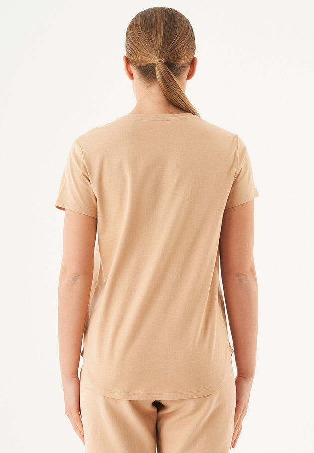 Tuba V-hals T-shirt Beige