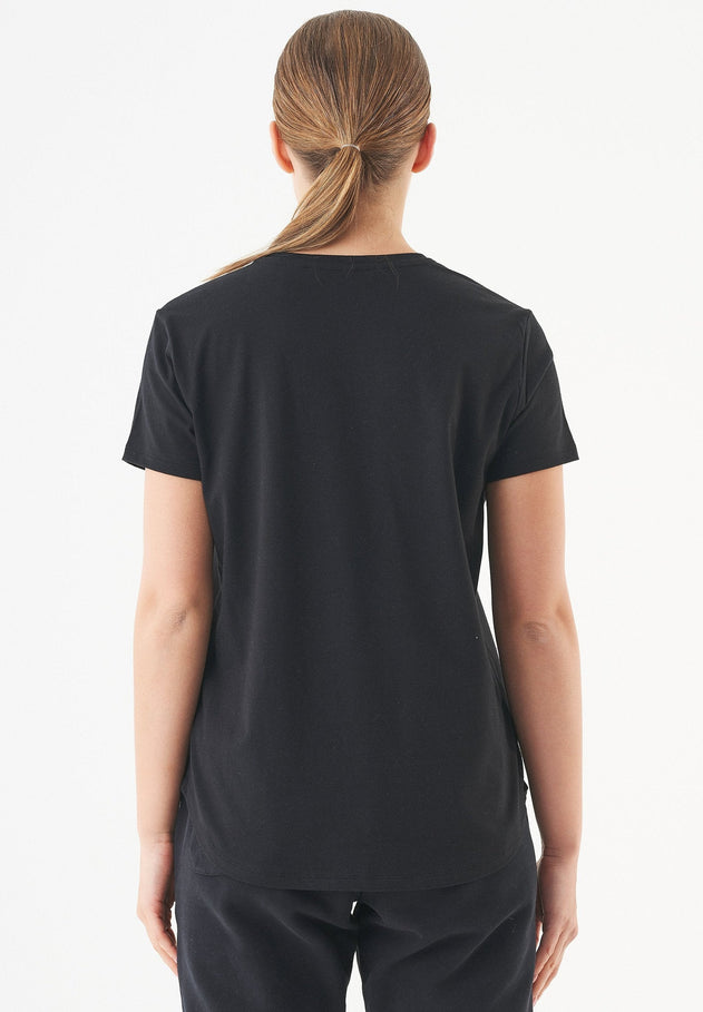 Tuba V-hals T-shirt Zwart