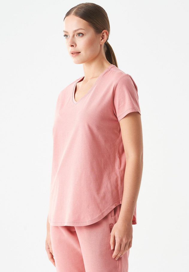 Tuba V-hals T-shirt Blush Pink
