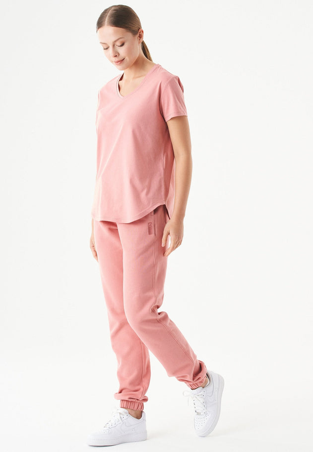 Tuba V-hals T-shirt Blush Pink