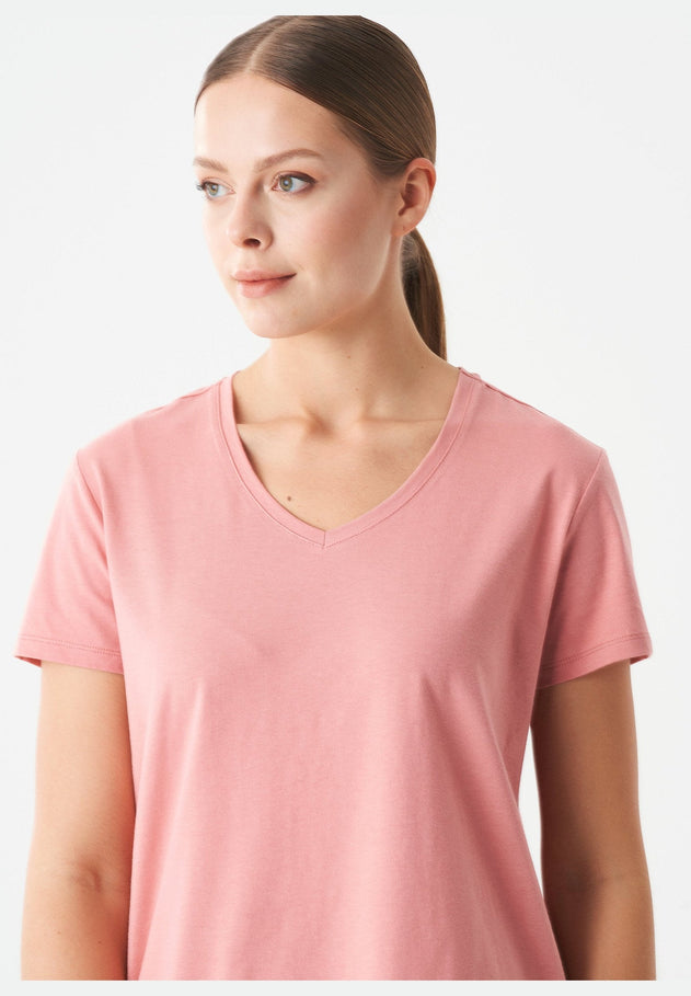 Tuba V-hals T-shirt Blush Pink
