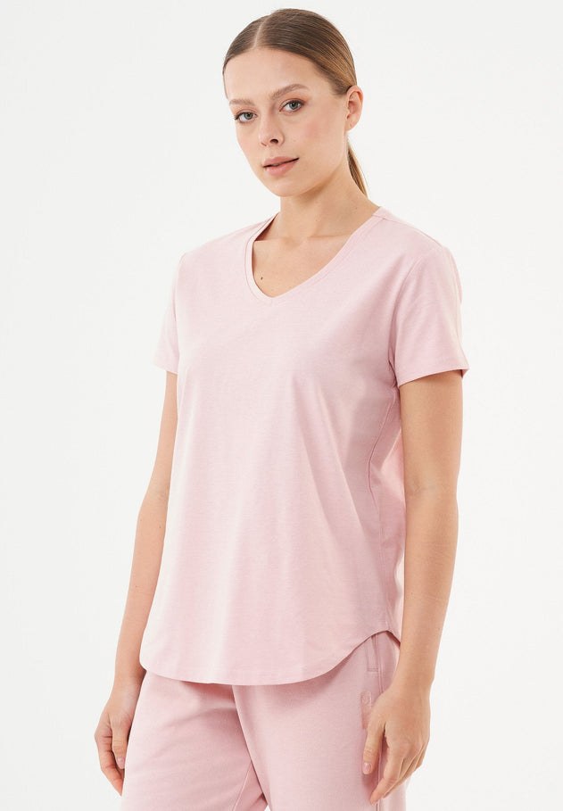 Tuba V-hals T-shirt Dusty Pink