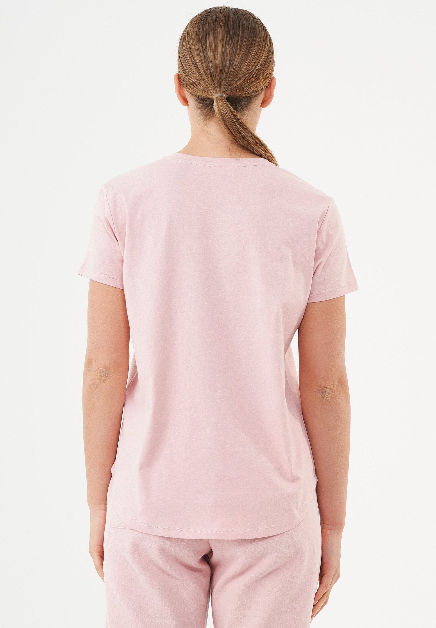 Tuba V-hals T-shirt Dusty Pink