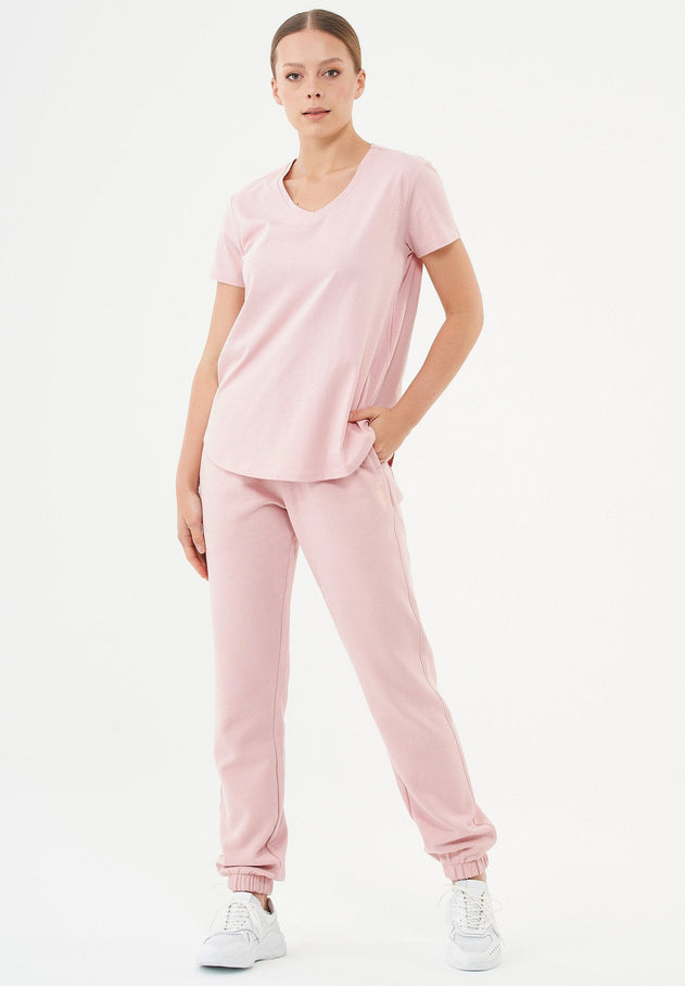 Tuba V-hals T-shirt Dusty Pink
