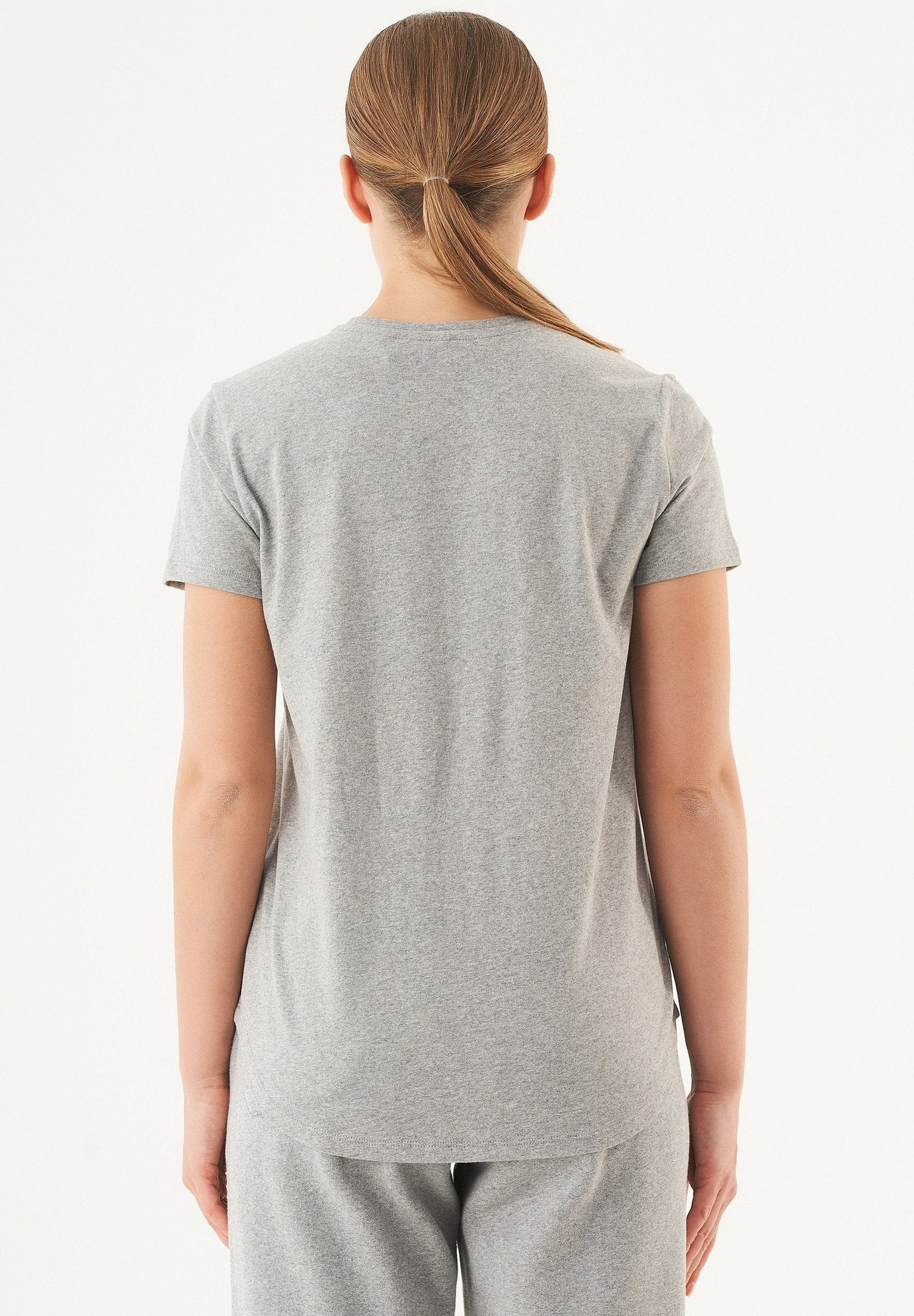 Tuba V-hals T-shirt Grijs melange