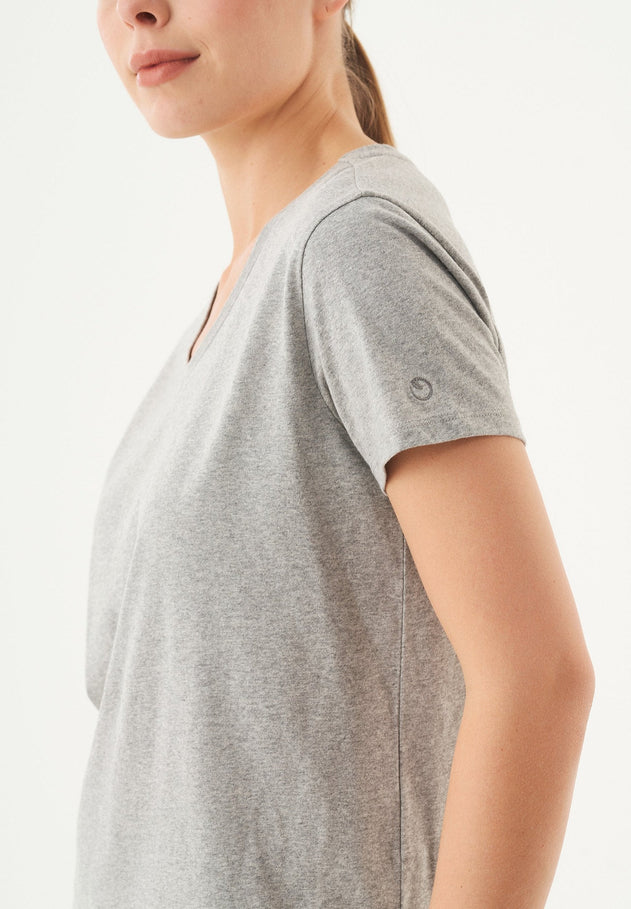 Tuba V-hals T-shirt Grijs melange