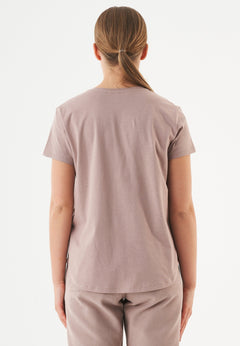 Tuba Basic Organic Cotton V-Neck T-Shirt Mocha