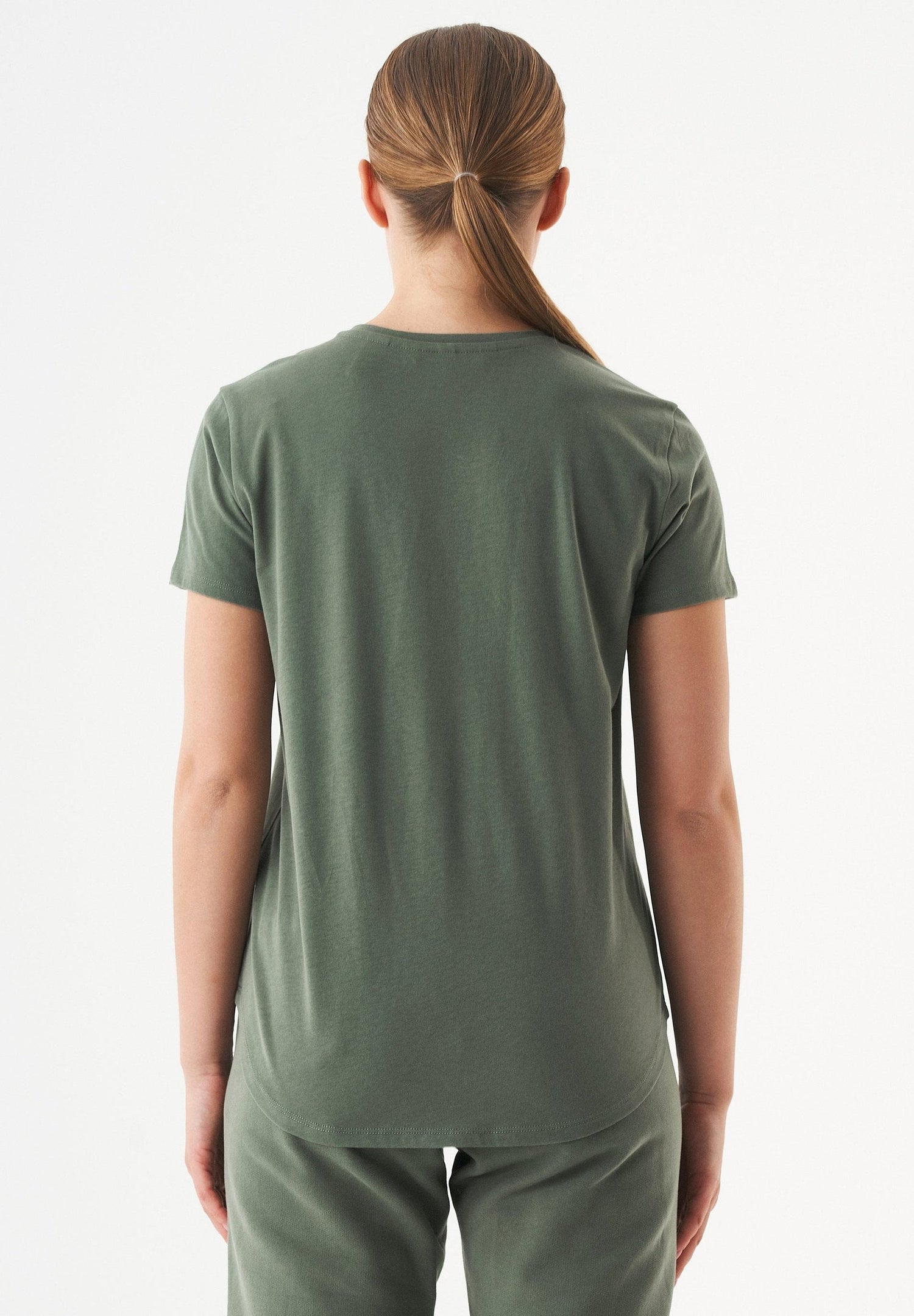 Tuba V-hals T-shirt Olijf