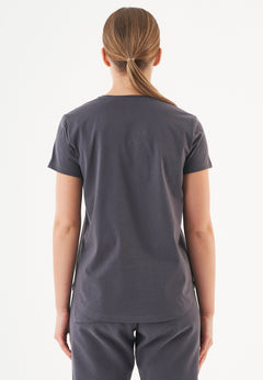 Tuba Basic Organic Cotton V-Neck T-Shirt Shadow