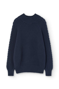 Turner Organic Cotton Sweater Navy Blue