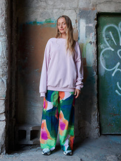 Wide Leg Pants Garden Print