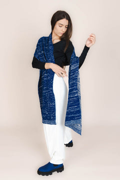 The Hemp & Wool Scarf  Blue