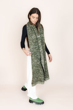 The Hemp & Wool Scarf  Green