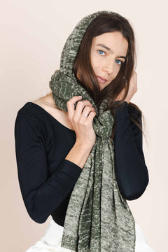 The Hemp & Wool Scarf  Green