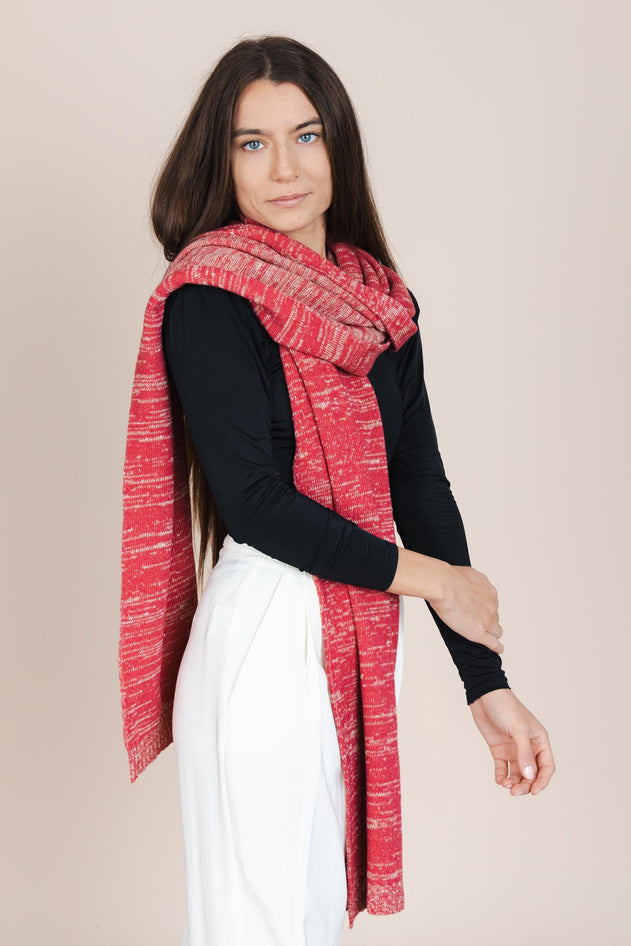 The Hemp & Wool Scarf  Pink