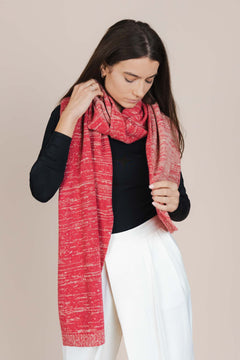 The Hemp & Wool Scarf  Pink