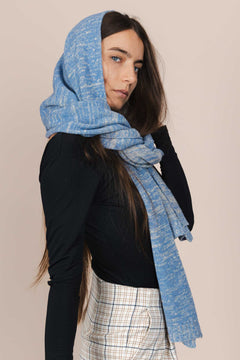 The Hemp & Wool Scarf  Sky Blue