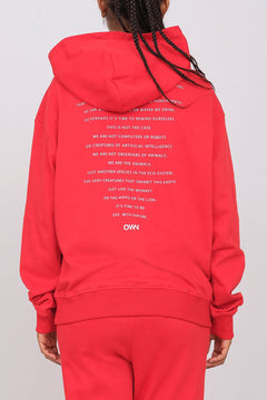 Unisex Oversize Hoodie Red