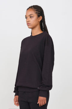 Unisex Oversize Crewneck Sweatshirt Black