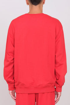 Unisex Oversize Crewneck Sweatshirt Red