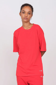 Unisex Oversize Crewneck T-Shirt Red