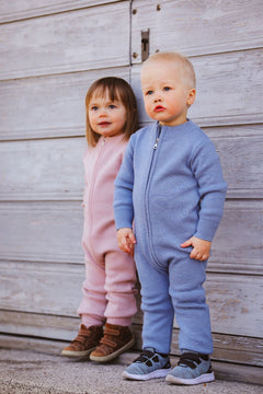 Kids' Merino Wool Jumpsuit Blueberry