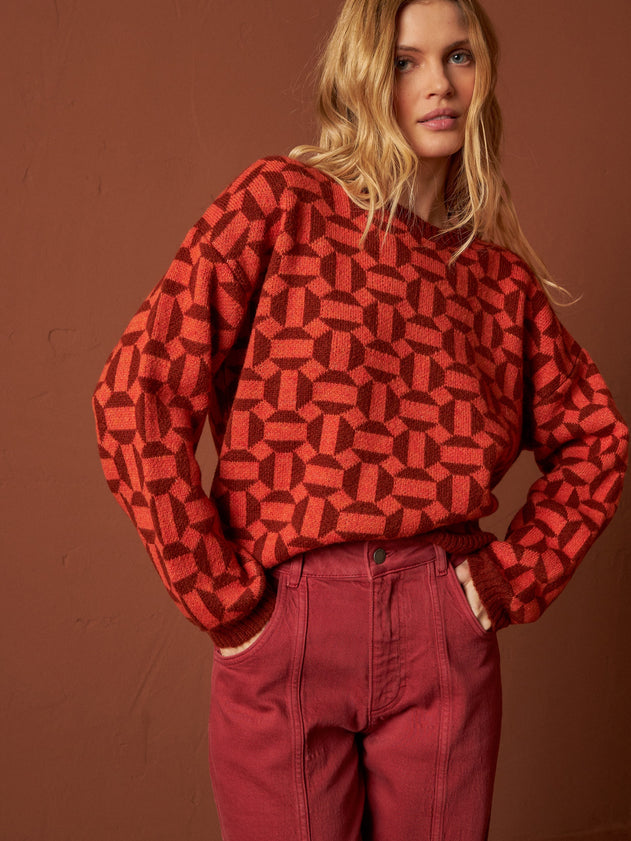 Geometric Jacquard Knit