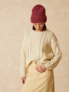 Cableknit Jumper Beige