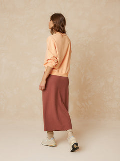 Basic Cotton Jumper Peach Orange